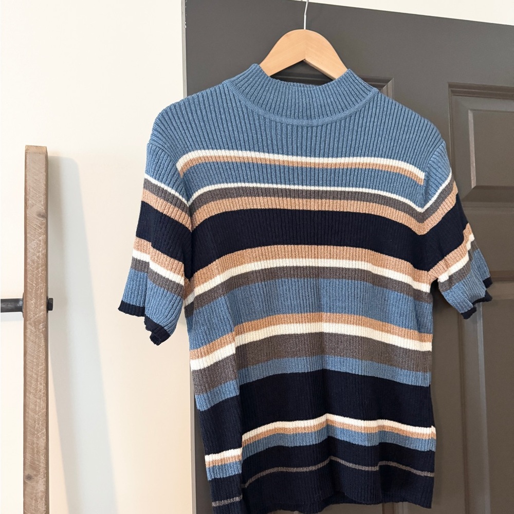 Sag Harbor Blue Turtleneck Sweater